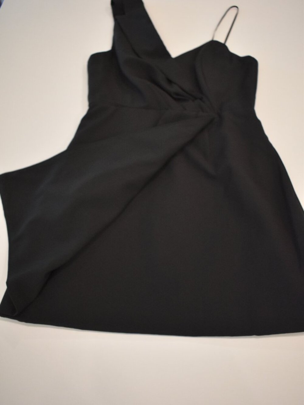 DO+BE Women's Black One Shoulder Cocktail Dress Size Medium Asymmetrical Mini - Picture 2 of 6